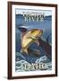 Trout Fishing Cross-Section, Lochsa River, Idaho-Lantern Press-Framed Art Print