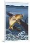 Trout Fishing Cross-Section, West Yellowstone, Montana-Lantern Press-Framed Art Print