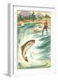 Trout Fishing in the Rapids-null-Framed Art Print