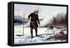 Trout Fishing on Chateaugay Lake, American Winter Sports, 1856-Arthur Fitzwilliam Tait-Framed Stretched Canvas