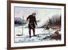 Trout Fishing on Chateaugay Lake, American Winter Sports, 1856-Arthur Fitzwilliam Tait-Framed Giclee Print