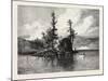 Trout Fishing on Lake Comandeau, Canada, Nineteenth Century-null-Mounted Giclee Print