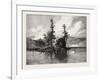 Trout Fishing on Lake Comandeau, Canada, Nineteenth Century-null-Framed Giclee Print