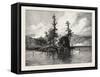 Trout Fishing on Lake Comandeau, Canada, Nineteenth Century-null-Framed Stretched Canvas