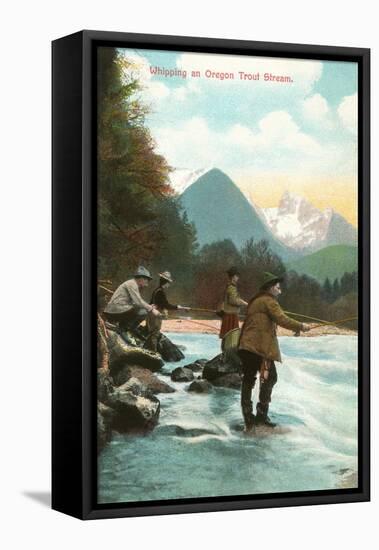 Trout Fishing, Oregon-null-Framed Stretched Canvas