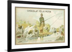 Trout Fishing-null-Framed Giclee Print