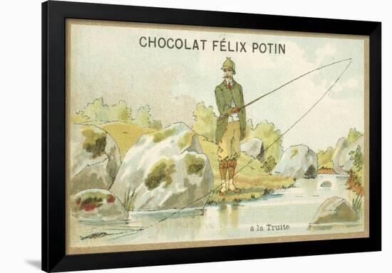 Trout Fishing-null-Framed Giclee Print