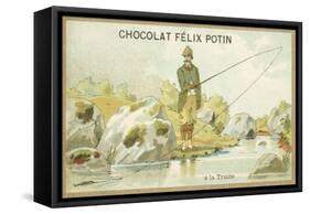 Trout Fishing-null-Framed Stretched Canvas