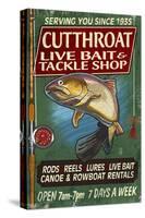 Trout Tackle - Vintage Sign-Lantern Press-Stretched Canvas