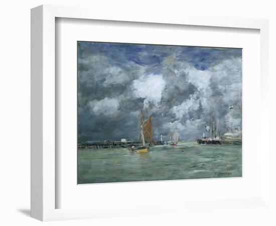 Trouville at High Tide, 1892-1896-Eugène Boudin-Framed Giclee Print