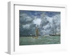 Trouville at High Tide, 1892-1896-Eugène Boudin-Framed Giclee Print