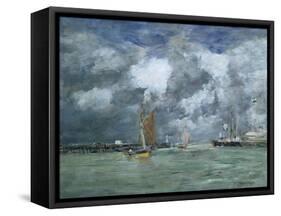 Trouville at High Tide, 1892-1896-Eugène Boudin-Framed Stretched Canvas