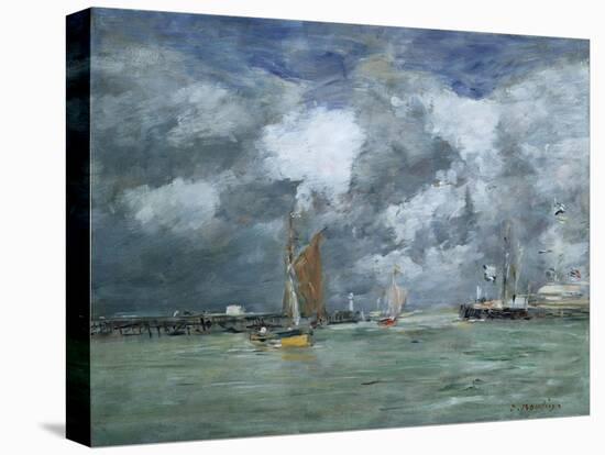 Trouville at High Tide, 1892-1896-Eugène Boudin-Stretched Canvas