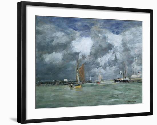 Trouville at High Tide, 1892-1896-Eugène Boudin-Framed Giclee Print