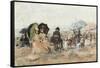 Trouville, Beach Scene; Trouville, Scene De Plage, 1886-Eugene Louis Boudin-Framed Stretched Canvas