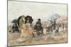 Trouville, Beach Scene; Trouville, Scene De Plage, 1886-Eugene Louis Boudin-Mounted Giclee Print
