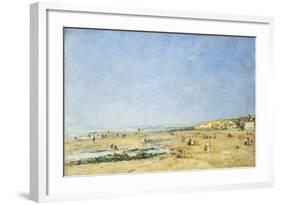 Trouville, General View of the Beach; Trouville, Vue Generale De La Plage, 1890-Eugène Boudin-Framed Giclee Print