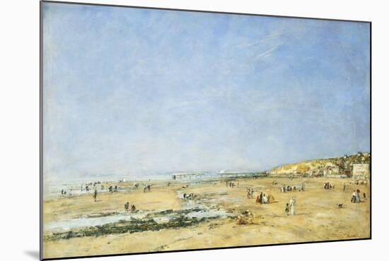 Trouville, General View of the Beach; Trouville, Vue Generale De La Plage, 1890-Eugène Boudin-Mounted Giclee Print