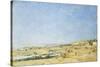 Trouville, General View of the Beach; Trouville, Vue Generale De La Plage, 1890-Eugène Boudin-Stretched Canvas