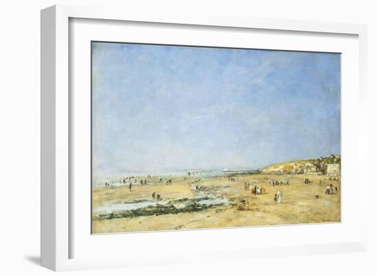 Trouville, General View of the Beach; Trouville, Vue Generale De La Plage, 1890-Eugène Boudin-Framed Giclee Print