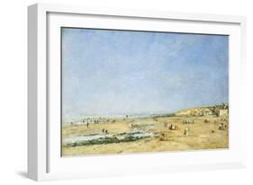 Trouville, General View of the Beach; Trouville, Vue Generale De La Plage, 1890-Eugène Boudin-Framed Giclee Print