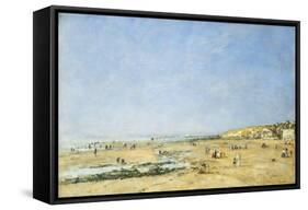 Trouville, General View of the Beach-Eug?ne Boudin-Framed Stretched Canvas