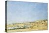 Trouville, General View of the Beach-Eug?ne Boudin-Stretched Canvas