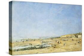 Trouville, General View of the Beach-Eug?ne Boudin-Stretched Canvas