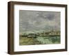 Trouville Harbor-Eugene Louis Boudin-Framed Art Print