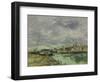 Trouville Harbor-Eugene Louis Boudin-Framed Art Print