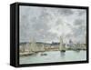 Trouville Harbour, 1880-Eugène Boudin-Framed Stretched Canvas