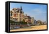 Trouville Sur Mer Beach Promenade, Normandy, France-Zechal-Framed Stretched Canvas