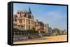 Trouville Sur Mer Beach Promenade, Normandy, France-Zechal-Framed Stretched Canvas