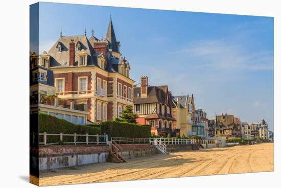 Trouville Sur Mer Beach Promenade, Normandy, France-Zechal-Stretched Canvas