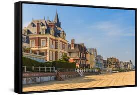 Trouville Sur Mer Beach Promenade, Normandy, France-Zechal-Framed Stretched Canvas