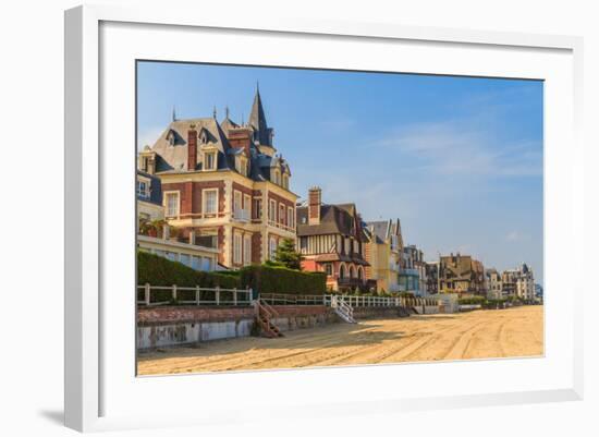 Trouville Sur Mer Beach Promenade, Normandy, France-Zechal-Framed Photographic Print