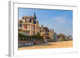 Trouville Sur Mer Beach Promenade, Normandy, France-Zechal-Framed Photographic Print