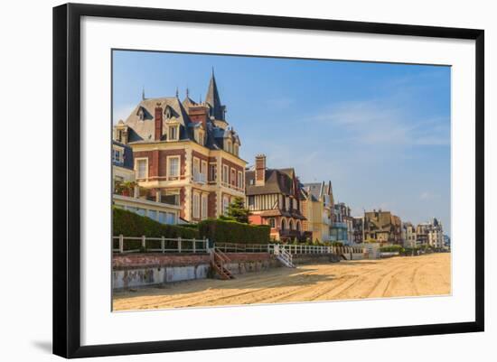 Trouville Sur Mer Beach Promenade, Normandy, France-Zechal-Framed Photographic Print