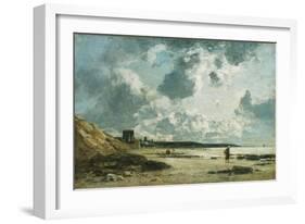 Trouville, the Black Rocks, C.1860-1865-Eugène Boudin-Framed Giclee Print