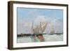 Trouville, The Jetties, High Tide, 1876-Eugene Louis Boudin-Framed Giclee Print