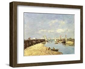 Trouville, the Jetty and the Basin, 1896-Eugène Boudin-Framed Giclee Print