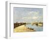 Trouville, the Jetty and the Basin, 1896-Eugène Boudin-Framed Giclee Print