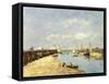 Trouville, the Jetty and the Basin, 1896-Eugène Boudin-Framed Stretched Canvas