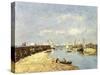 Trouville, the Jetty and the Basin, 1896-Eugène Boudin-Stretched Canvas