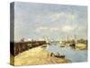 Trouville, the Jetty and the Basin, 1896-Eugène Boudin-Stretched Canvas