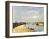 Trouville, the Jetty and the Basin, 1896-Eugène Boudin-Framed Giclee Print