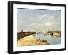 Trouville, the Jetty and the Basin, 1896-Eugène Boudin-Framed Giclee Print