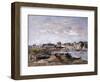 Trouville: View Toward Deauville on Market Day; Trouville: Vue Prise De Deauville, Un Jour De…-Eugène Boudin-Framed Giclee Print