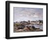 Trouville: View Toward Deauville on Market Day; Trouville: Vue Prise De Deauville, Un Jour De…-Eugène Boudin-Framed Giclee Print