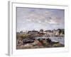 Trouville: View Toward Deauville on Market Day; Trouville: Vue Prise De Deauville, Un Jour De…-Eugène Boudin-Framed Giclee Print